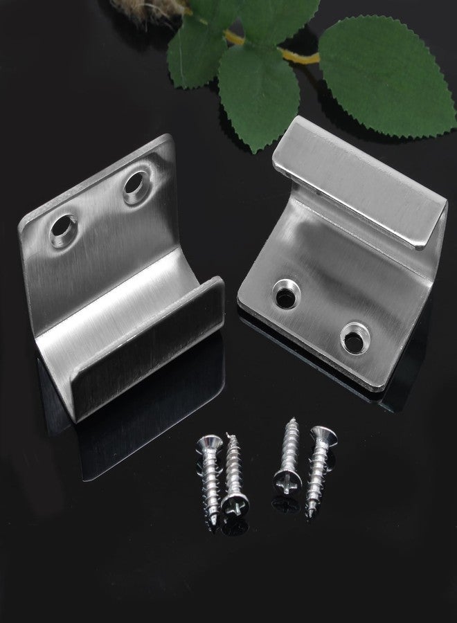 Murtenze 10Pack Tile Hanger Stainless Steel Wall Hanger Fastener Bracket, Wall Hook Picture Frame Fixing Brackets Hooks with Mounting Screws for Ceramic Tile Display(Inner Width 20mm/0.79") - Image 3